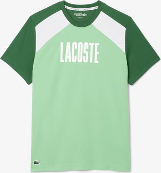 Lacoste Sport Heren Lacoste Sport Colour Block T-shirt in Groen