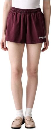 Sporty & Rich Syracuse Short Shorts - Dames - Bermuda - Rood - M - Katoen - Korte Broeken