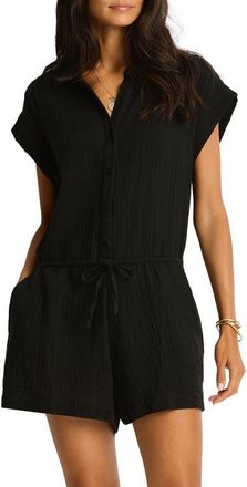 Sea Level Australia Sunset Cover-Up Romper in Black at Nordstrom, Size X-Large