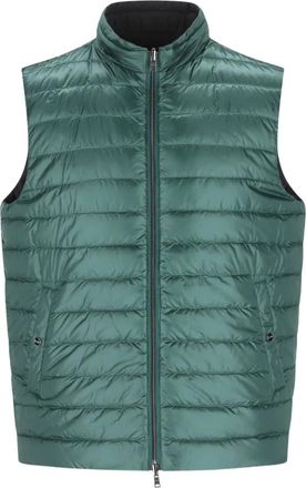Herno Piumino Reversibile Smanicato - Heren - Bodywarmers - Groen - XL - Nylon - Jassen