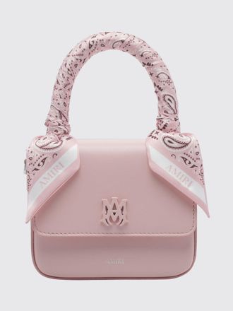Amiri Leather Mini Handbag with Monogram and Flap Closure