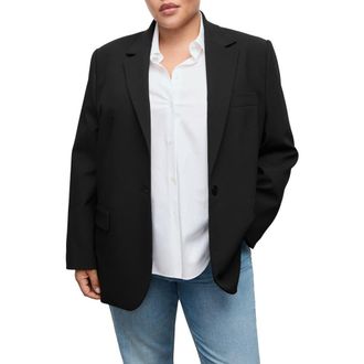 Mango Straight Suit Jacket in Black at Nordstrom, Size Xx-Large