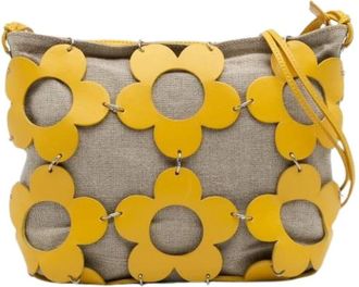 Celine Pre-owned Shoulder Bags, female, Beige, Size: ONE SIZE Pre-owned Canvas Crossbody Bag