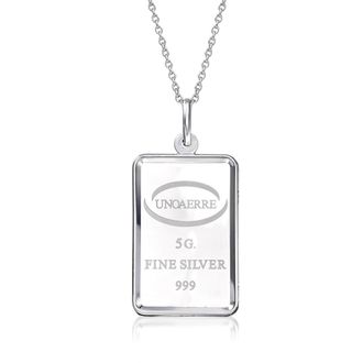 Ross-Simons Italian Sterling Silver 5-Gram Ingot Pendant Necklace
