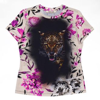 Roberto Cavalli Leopard Graphic T-Shirt, Size X-Small