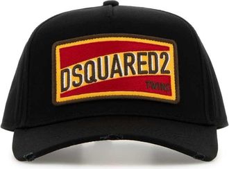Dsquared2 Black Cotton Baseball Cap