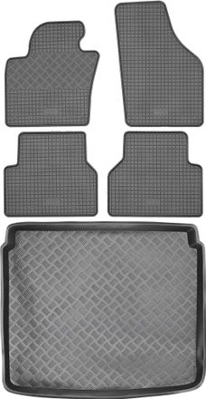 OEM Juego De Alfombrillas De Goma Para Coche Y Maletero Para Volkswagen Tiguan I Suv (2007-2013)