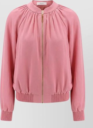 Joseph satin ribbed-trim jacket