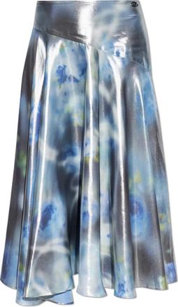 Diesel O-Zulie-S2 Skirt - Dames - Midirokken - Grijs - S - Polyester - Rokken