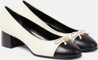 Tory Burch Cap-toe leather pumps