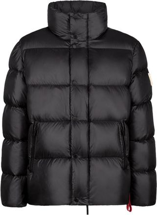Afterlabel Horizontal Quilted High Collar Nylon Down Jacket