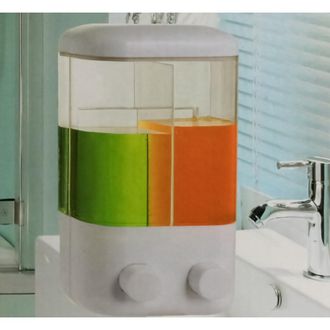 Trade Shop Trade Shop - Dispensador De Doble Dispensador Para Jab&oacute;n L&iacute;quido 760ml Pared De Pared De Pared