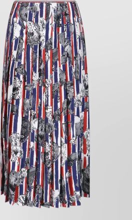Thom Browne graphic print pleated knee length skirt