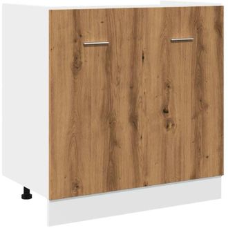 vidaXL Sink Bottom Cabinet Lyon Artisan Oak 80x46x81.5 cm Engineered Wood Vidaxl