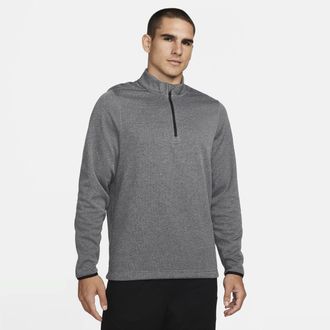 Nike Mens Therma-FIT Victory 1/4-Zip Golf Top in Black | DN1947-010