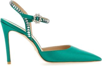 Stuart Weitzman Green Ankle Strap Pumps
