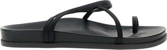 Ancient Greek Sandals Black Slip-on Sandals