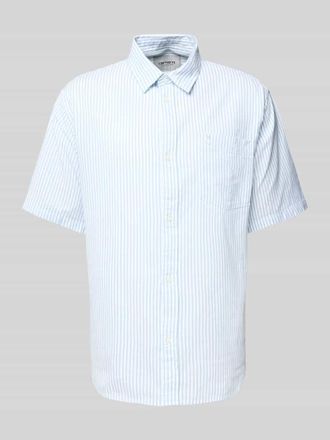 Carhartt Work in Progress Freizeithemd mit Knopfleiste Modell PHELPS in Hellblau, Gr&ouml;&szlig;e S