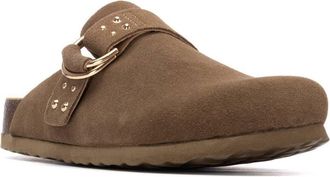 Xti Womens Refresh Collection Suede Clog Mule Flats