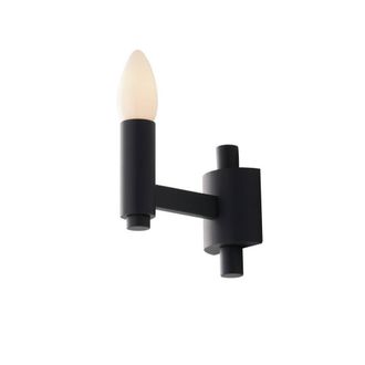 Netlighting Karol Candle Wall Lamp SlateGrey E14 in Black