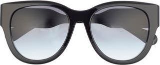 Chlo&eacute; 55mm Cat Eye Sunglasses in Black Black Grey at Nordstrom Rack