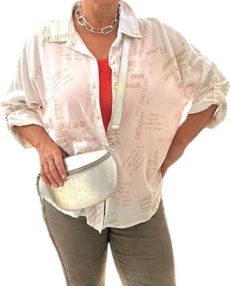 Made in Italy Whispering Canvas Shirt In White