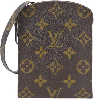 Louis Vuitton Marron Coated Canvas Pochette Pouch (Pre-Owned)