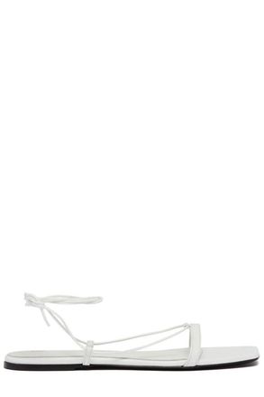 Toteme Croco Tie Single-toe Strap Sandals