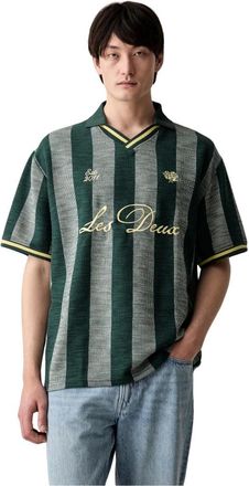 Les Deux Polo a Maglia Rigata - - Tops - Uomo - Verde - S