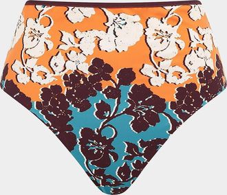 Alemais Splice Floral High-Rise Bikini Bottom