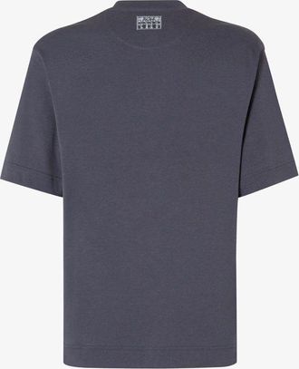Fendi Logo-Embroidered T-Shirt - Slate Blue