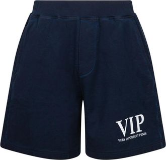 Dsquared2 Navy Blue Jogging Bermuda Shorts - Heren - Korte Broeken - Blauw - 2XL - Katoen - Korte Broeken