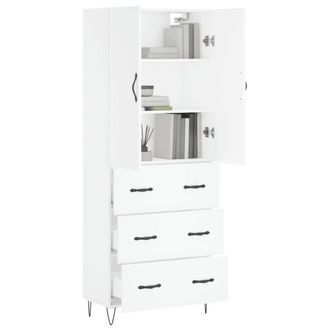 Berkfield Home Highboard White 69.5x34x180 cm Engineered Wood