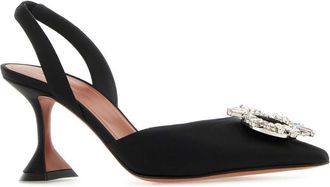 Amina Muaddi Black Scarpe Con Tacco High Heel Shoes