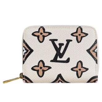 Louis Vuitton Or White Canvas Coin Purse/Coin Case (Pre-Owned)
