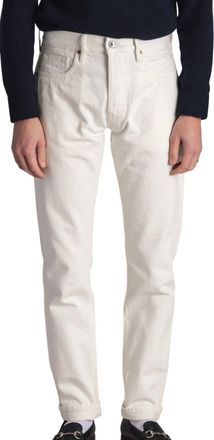 C.O.F. STUDIO M7 Tapered Jeans In Ecru Stone Wash