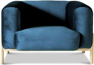 PIB Sillon de terciopelo azul