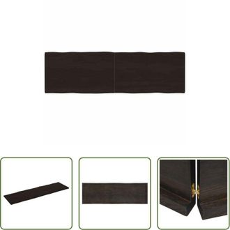 vidaXL Piano in rovere - Piano Tavolo Marrone Scuro 200x60x(2-4) cm Rovere Non Trattato