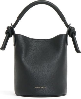 Mansur Gavriel Mini Mini Fortuna Bucket Bag in Black at Nordstrom