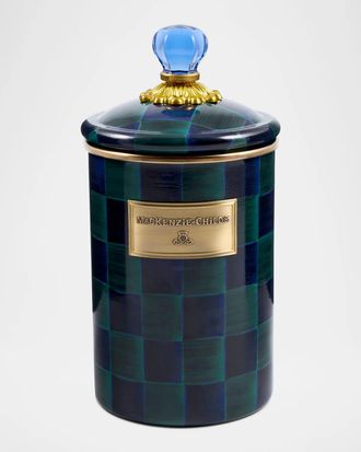 MacKenzie-Childs Juniper Check Large Canister
