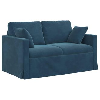 vidaXL Sof&aacute; Azul 138 X 78 X 80 Cm Terciopelo Vidaxl