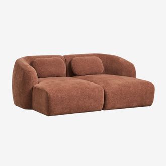 Sklum Sof&aacute; Modular Chaise Longue De 2 Piezas En Chenilla Coquette Sklum