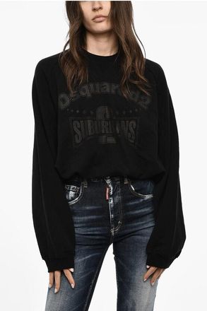 Dsquared2 Cotton Crewneck Sweatshirt With Elastic size Xs