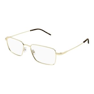 Saint Laurent Rectangular Metal Glasses - male - Saint Laurent - Glasses - Yellow - 53 MM - Accessories