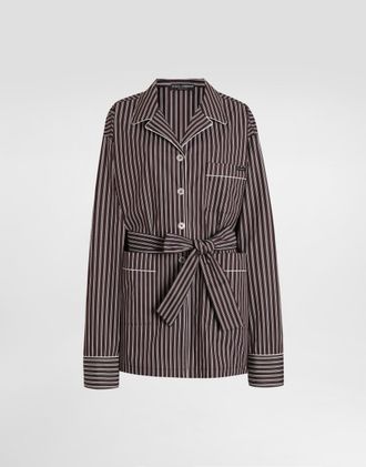 Dolce & Gabbana Striped Poplin Vanity Shirt - Woman Shirts And Tops Multicolor 38