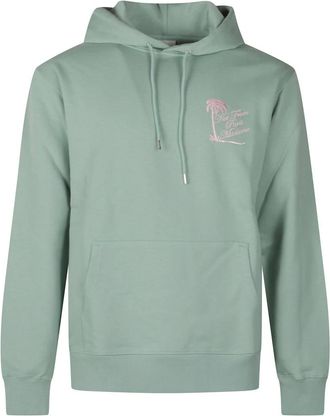 Dr&ocirc;le de Monsieur Hoodies & sweatvesten, Heren, Groen, S, Katoen, Slogan Palmier Hoodie