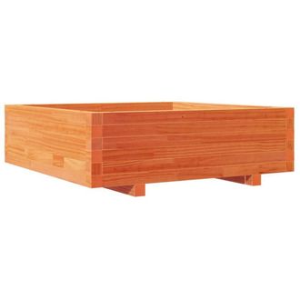 Berkfield Home Garden Planter Wax Brown 80x80x26.5 cm Solid Wood Pine