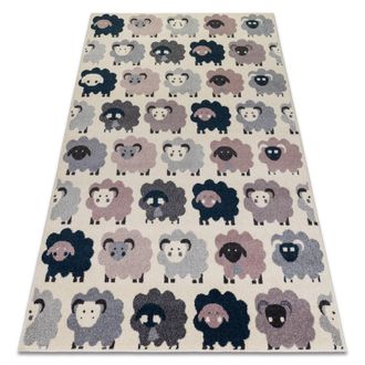 RugsX Rugsx - Alfombra Heos 78468 Ovejas Crema/rosa/azul/gris Beige 190x270 Cm