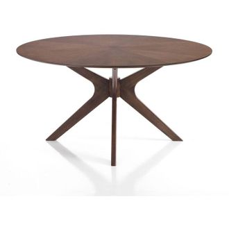 Oresteluchetta Mesa Redonda Efecto Madera Acabado Nogal Cm. Al.75 X &Oslash;.137
