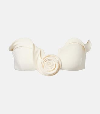 Magda Butrym Floral-appliqué bikini top